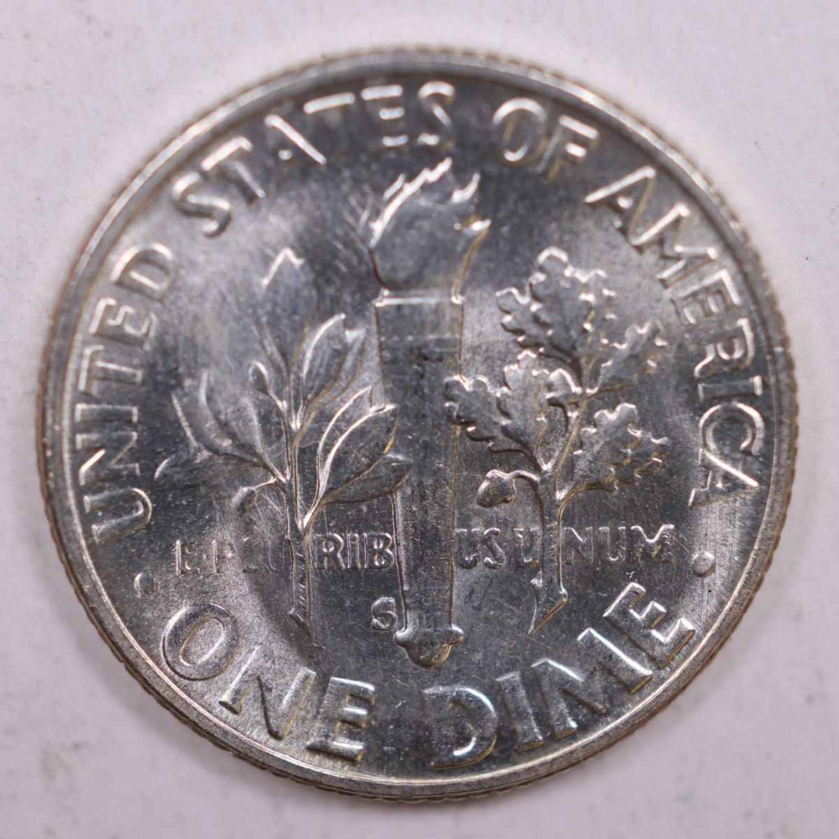 1955-S Roosevelt Silver Dime, Mint State Uncirculated Coin, Store #DE0364
