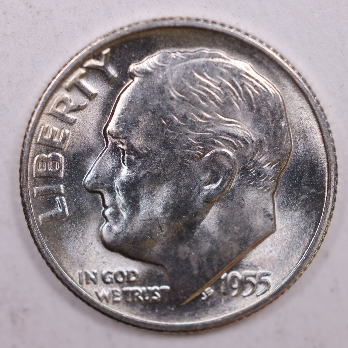 1955-S Roosevelt Silver Dime, Mint State Uncirculated Coin, Store #DE0365
