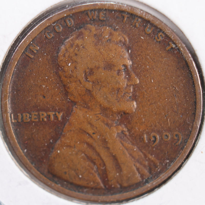 1909 Lincoln Wheat Cent, Very Fine Circulated Coin, Store