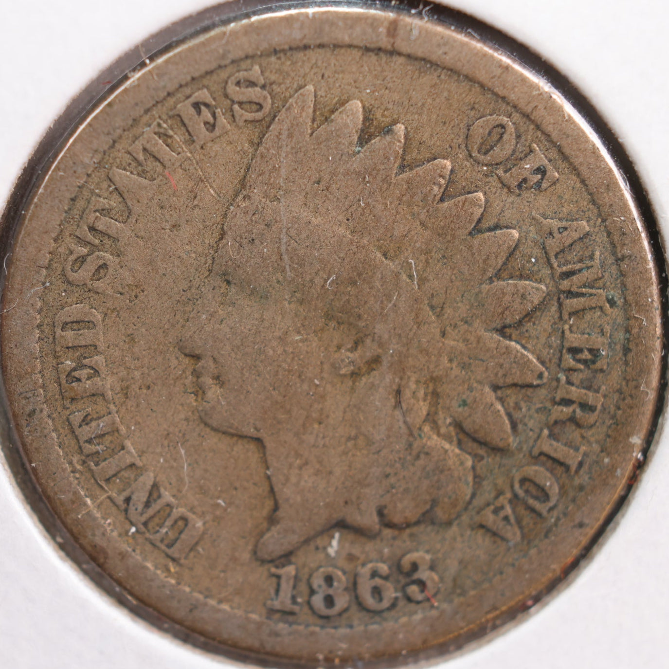 1863 Indian Head Cent, Good Circulated Coin, Store #CT0755
