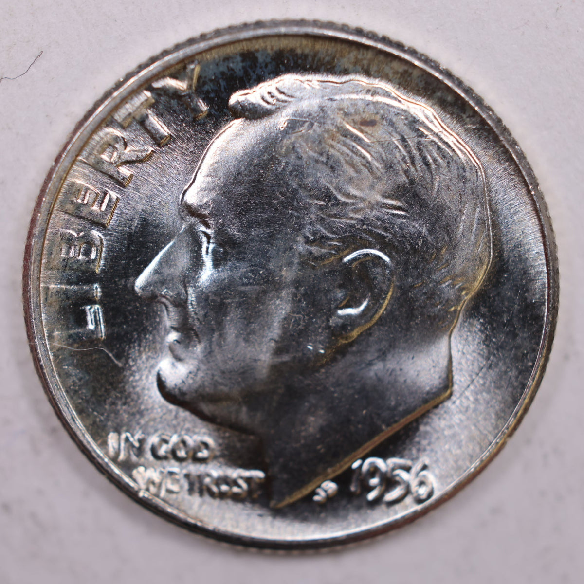 1956 Roosevelt Silver Dime, Mint State Uncirculated Coin, Store #DE0368