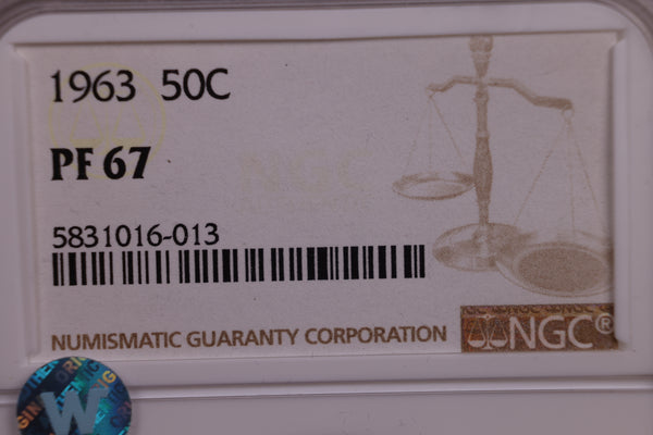 1963 Franklin Silver Half Dollar. NGC Proof-67., Store Sale #GHR075.