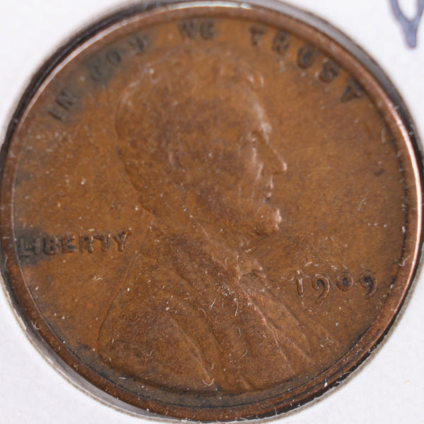 1909 VDB Lincoln Wheat Cent, Very Fine Circulated Coin, Store #CT0134