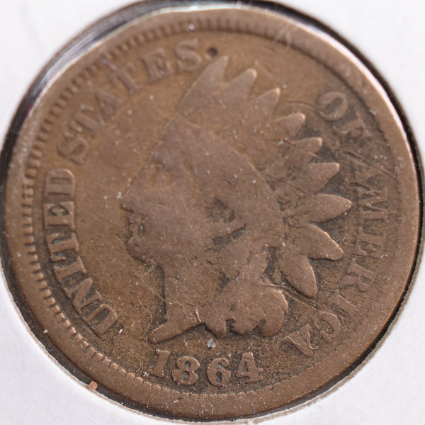 1864 Indian Head Cent, Very Good Circulated Coin, Store #CT0761