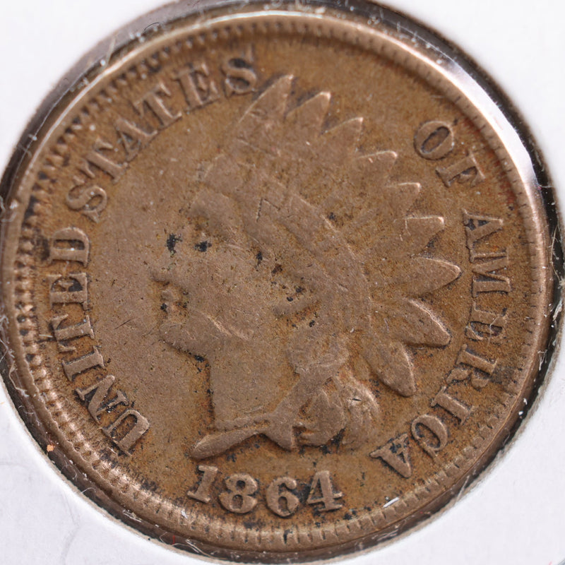 1864 Indian Head Cent, Fine Circulated Coin, Store