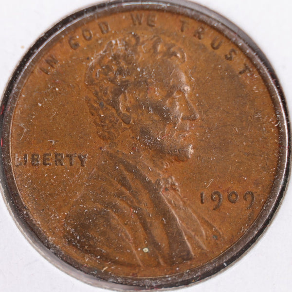 1909 VDB Lincoln Wheat Cent, Fine Circulated Coin, Store #CT0139