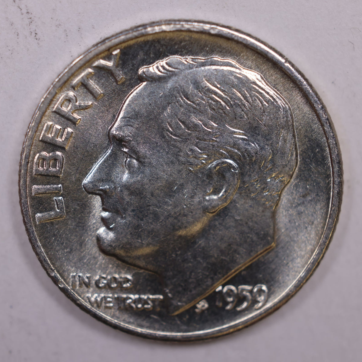1959-D Roosevelt Silver Dime, Mint State Uncirculated Coin, Store #DE0380
