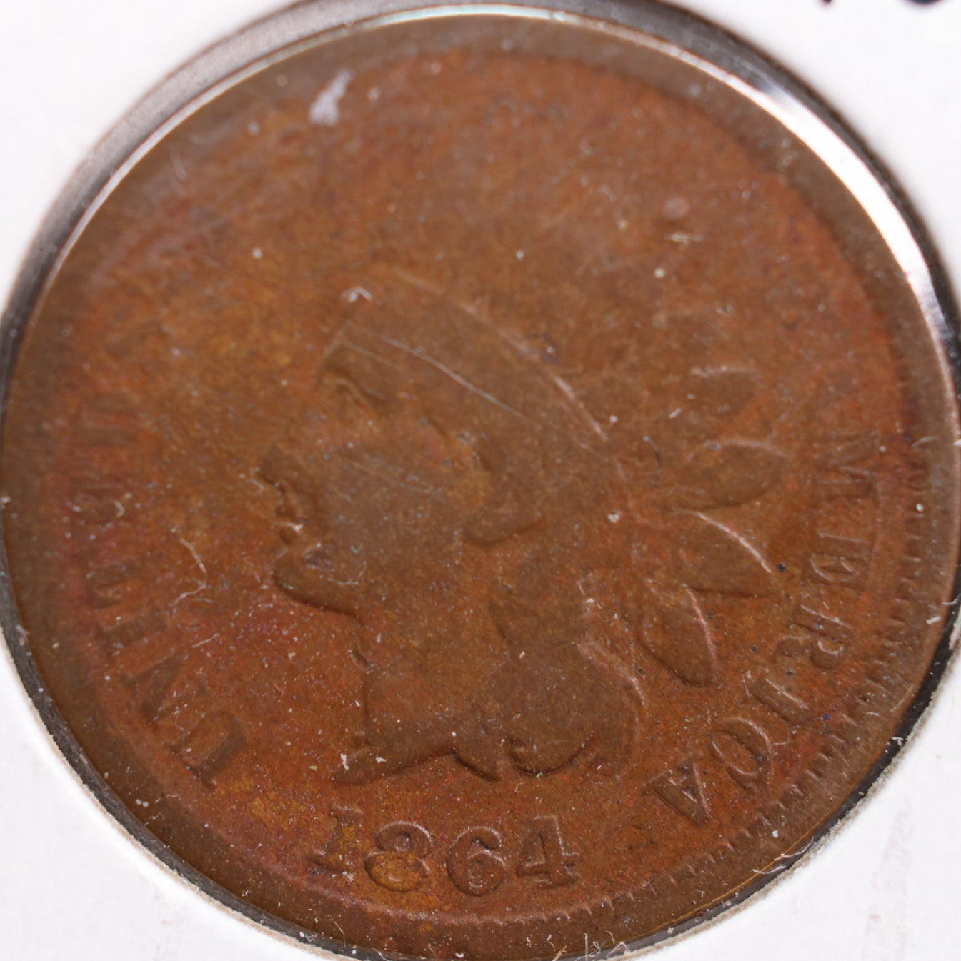 1864 Indian Head Cent w/ L, Good+ Circulated Coin, Store #CT0769