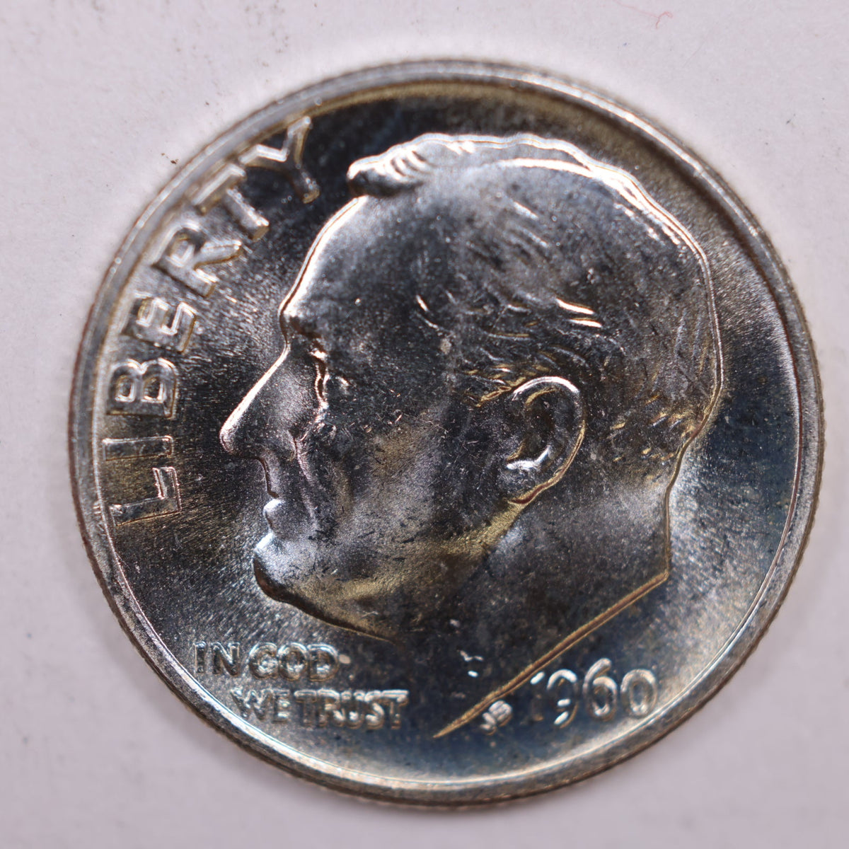 1960 Roosevelt Silver Dime, Mint State Uncirculated Coin, Store #DE0382