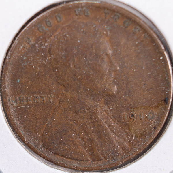 1910 Lincoln Wheat Cent, Very Fine Circulated Coin, Store #CT0143
