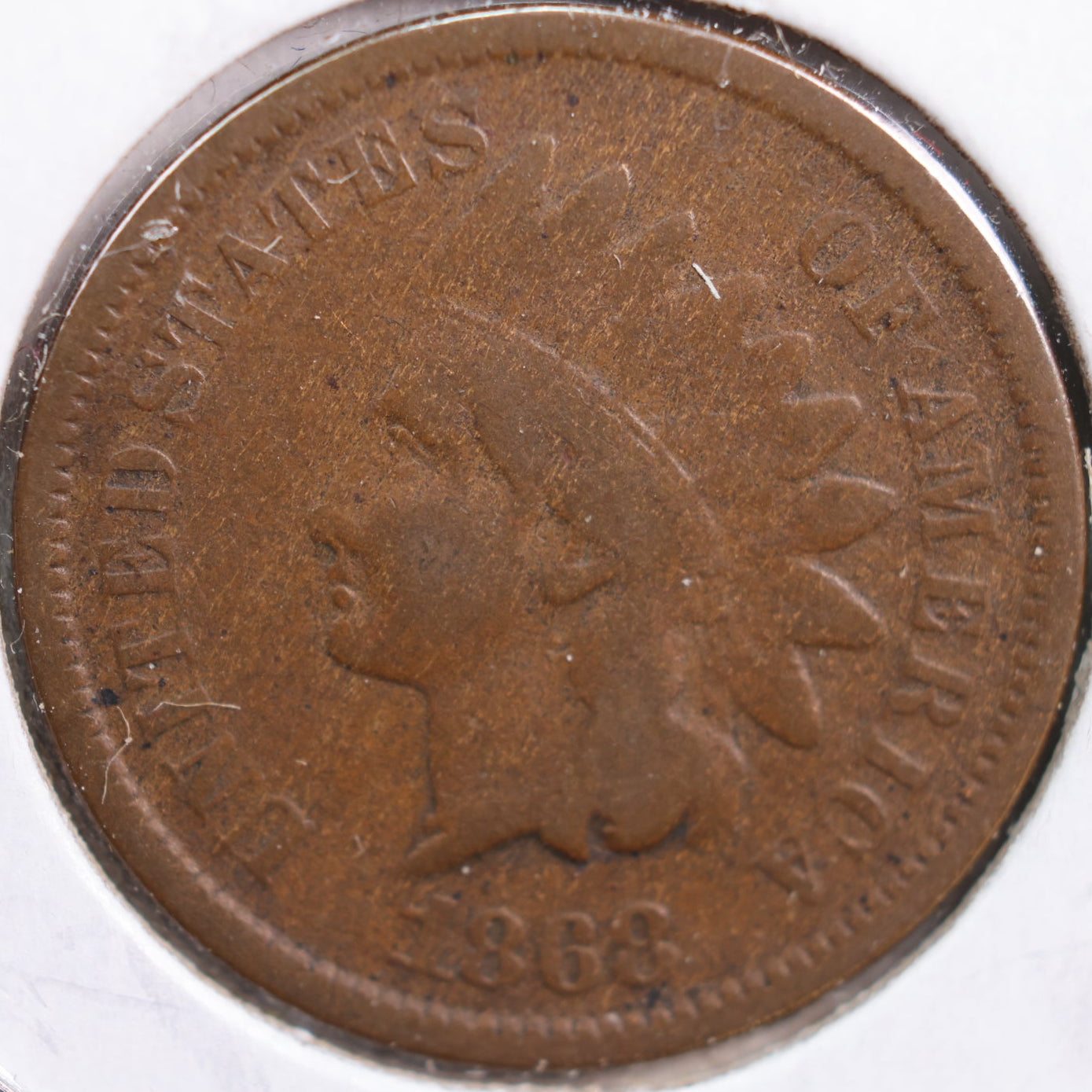 1868 Indian Head Cent, Fine Circulated Coin, Store #CT0774