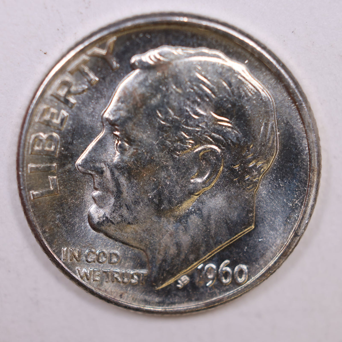 1960-D Roosevelt Silver Dime, Mint State Uncirculated Coin, Store #DE0385