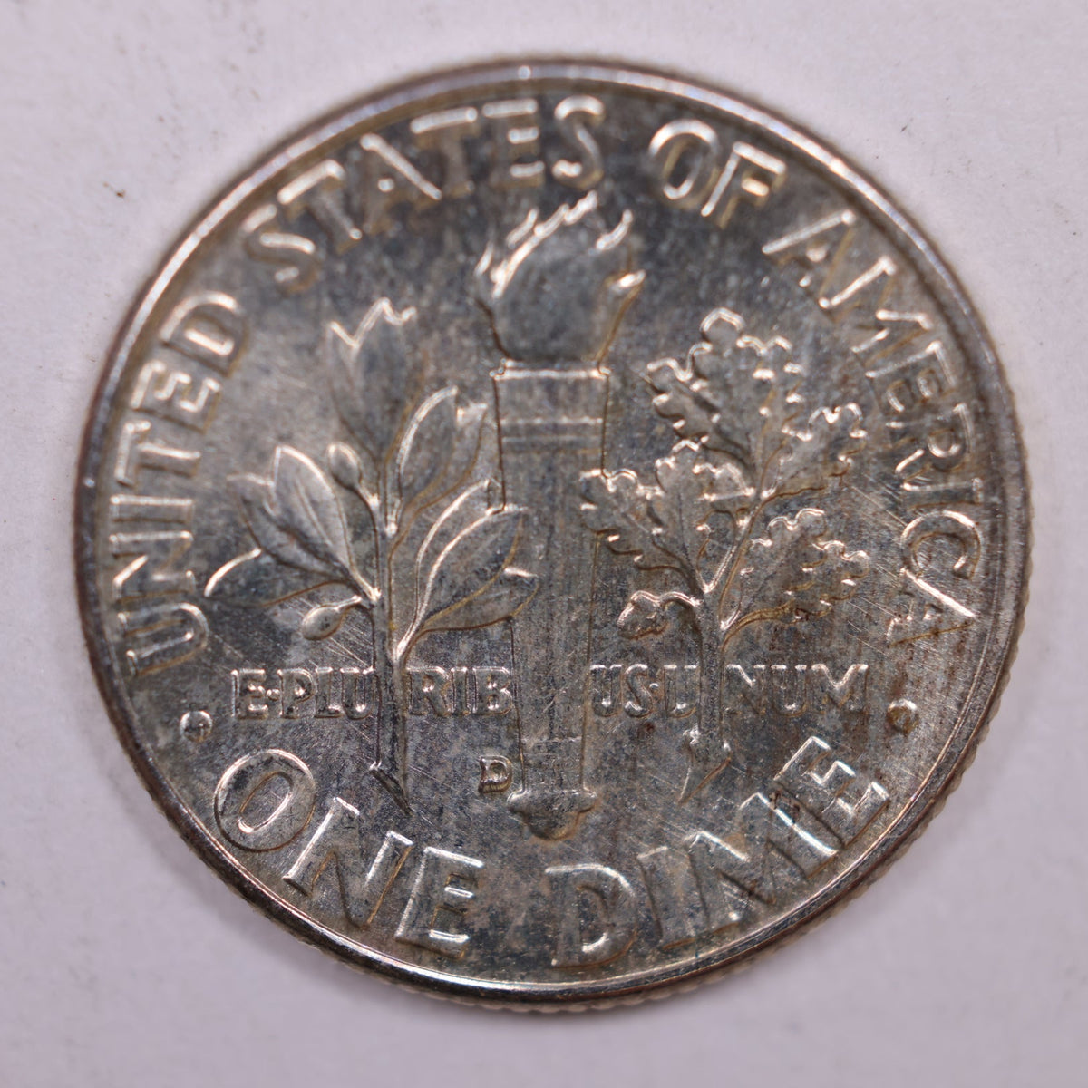 1960-D Roosevelt Silver Dime, Mint State Uncirculated Coin, Store #DE0387