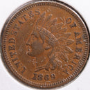 1869 Indian Head Cent, About Uncirculated Coin, Store