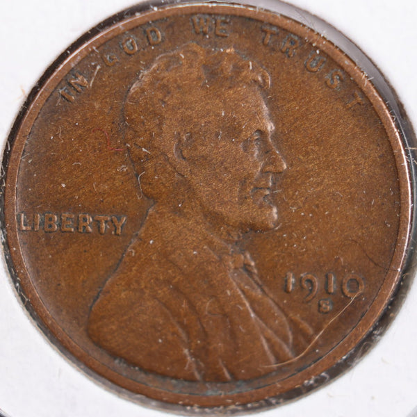 1910 -S Lincoln Wheat Cent, Fine Circulated Coin, Store #CT0149