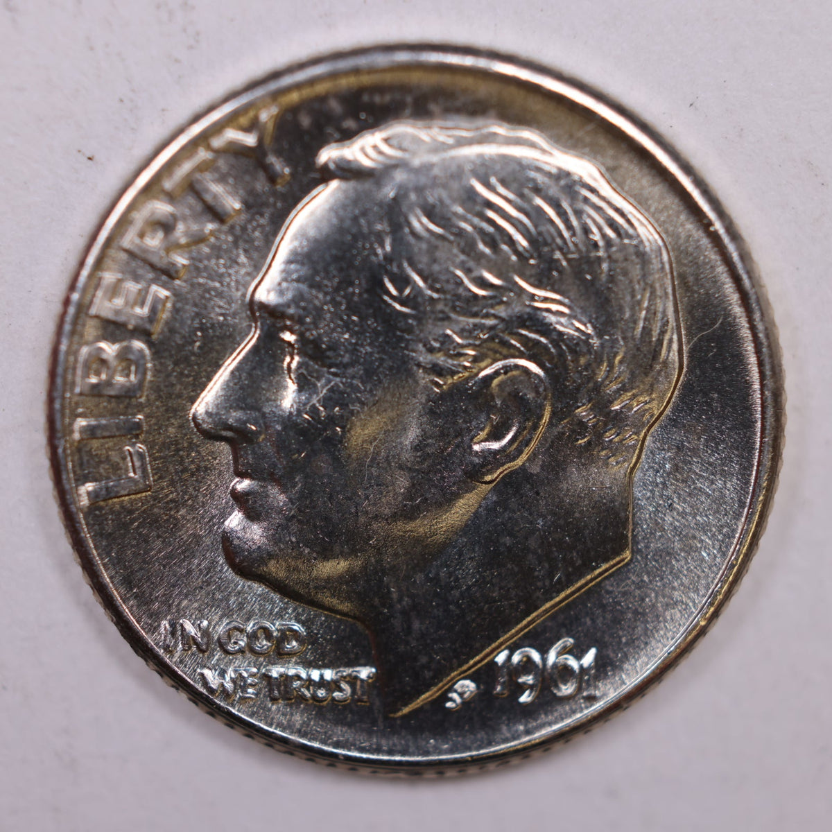 1961-D Roosevelt Silver Dime, Mint State Uncirculated Coin, Store #DE0390