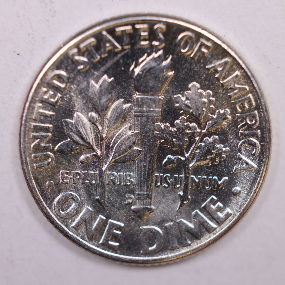 1961-D Roosevelt Silver Dime, Mint State Uncirculated Coin, Store #DE0390