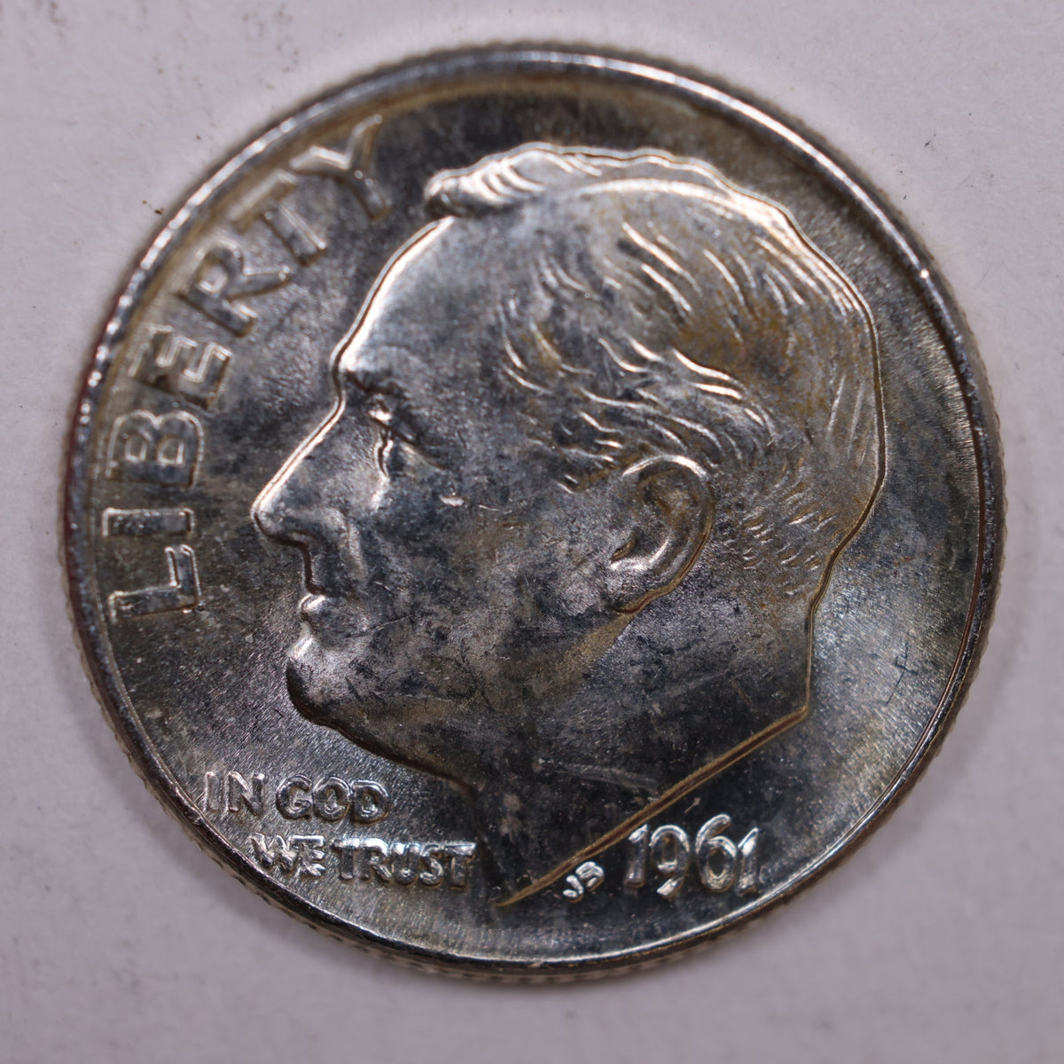1961 Roosevelt Silver Dime, Mint State Uncirculated Coin, Store #DE0391