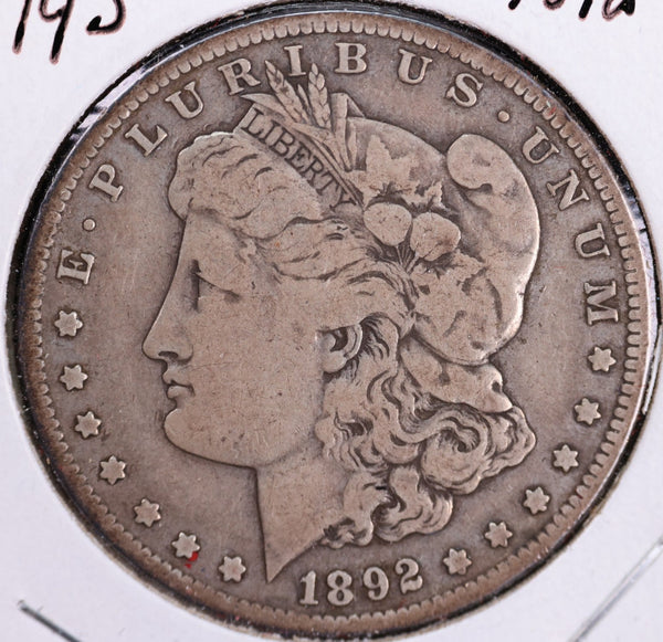 1892-S Morgan Silver Dollar, Nice VF+ Details, Store #23080541