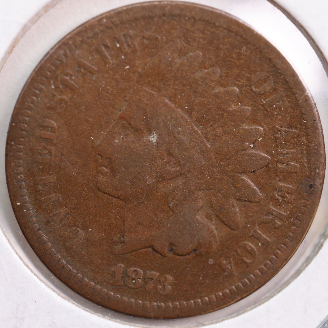 1873 Indian Head Cent, Good Circulated Coin, Store #CT0782