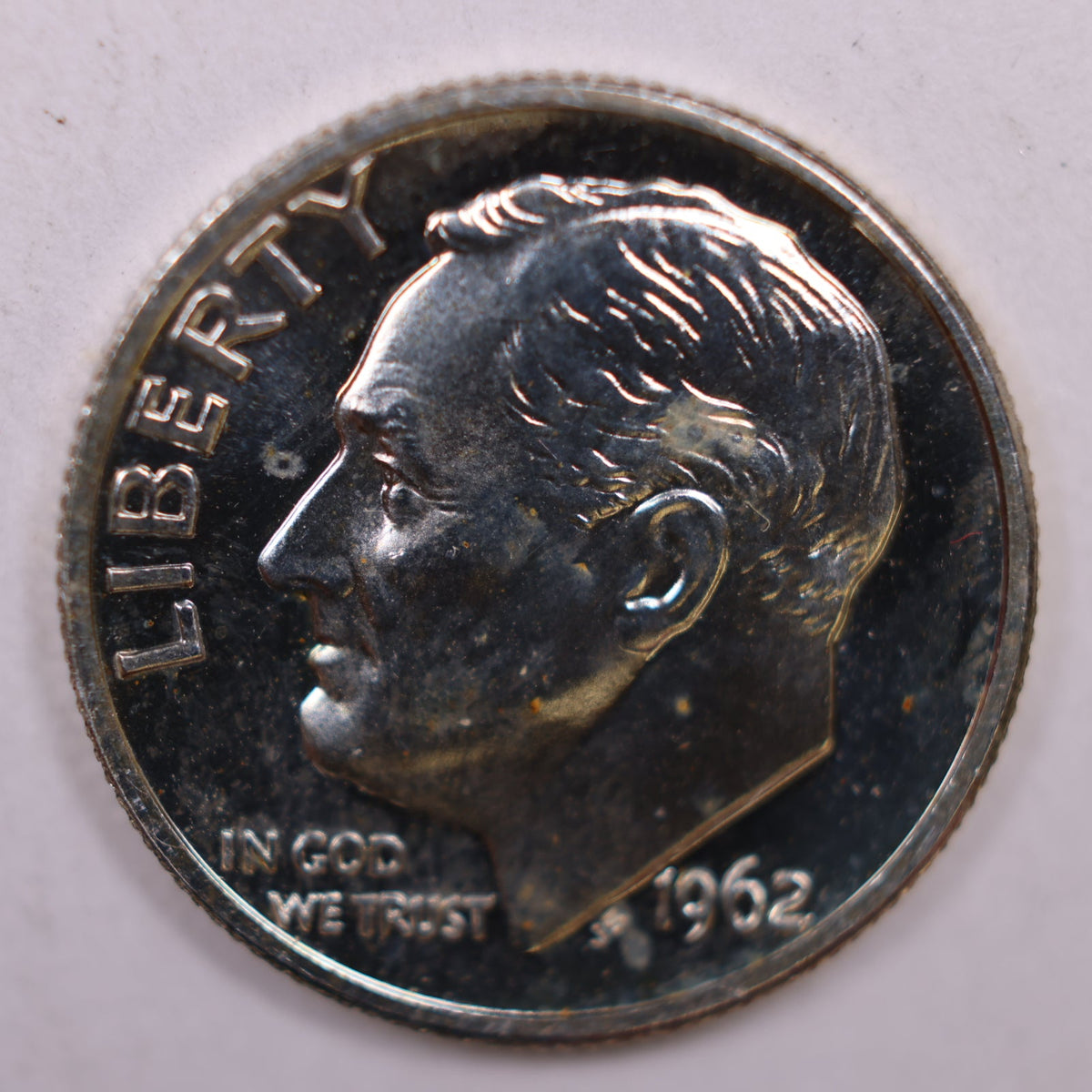 1962 Roosevelt Silver Dime, Mint State Proof Uncirculated Coin, Store #DE0394