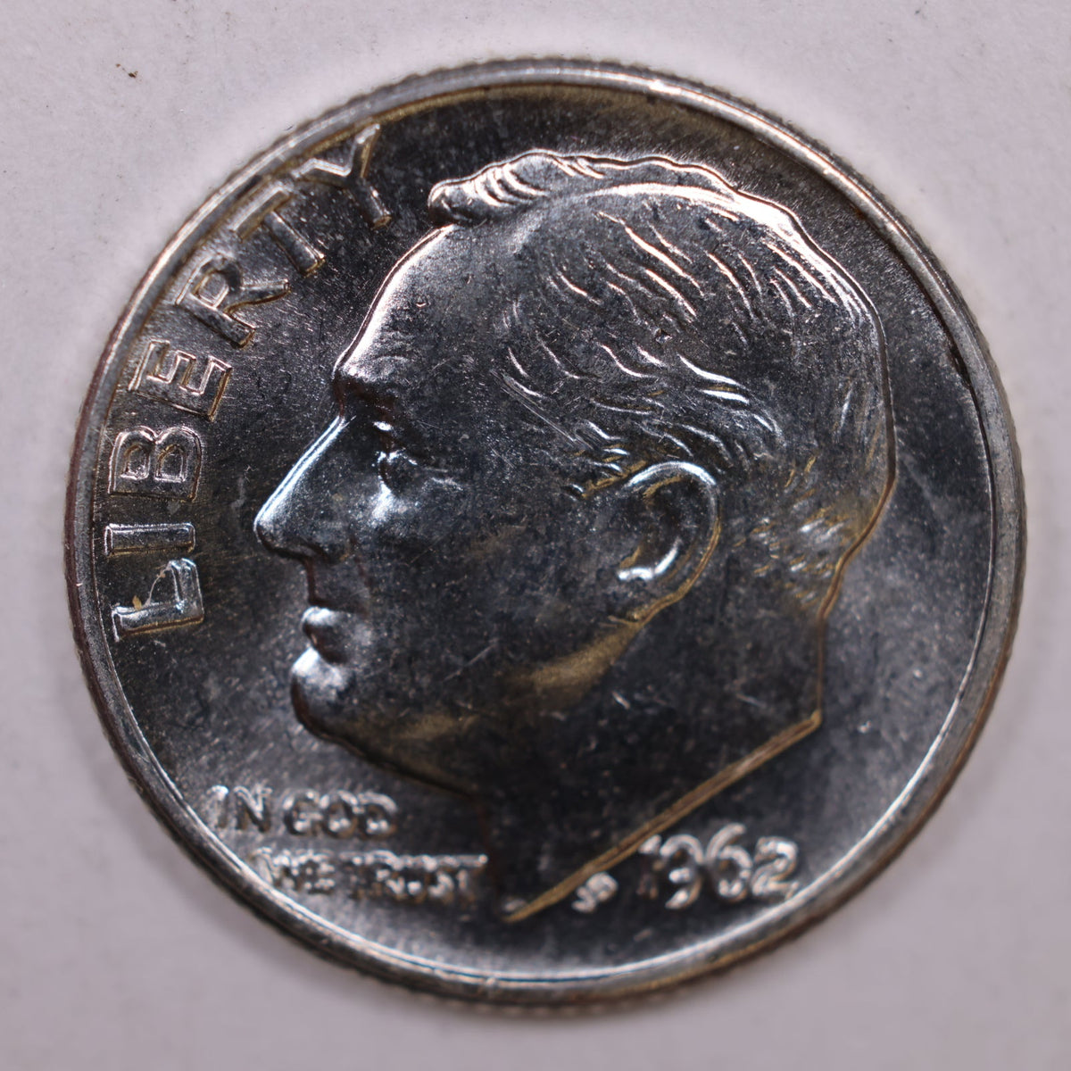 1962-D Roosevelt Silver Dime, Mint State Uncirculated Coin, Store #DE0396