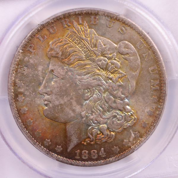 1884-O Morgan Silver Dollar., 'TONED"., PCGS MS-63., Store SALE #GDR0204.