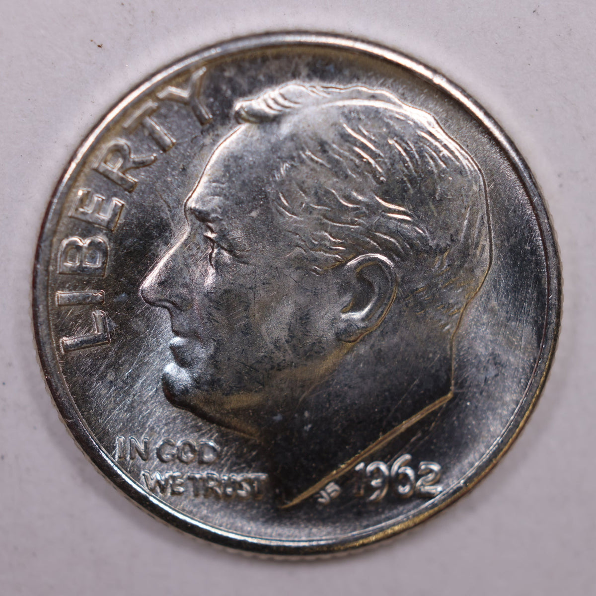 1962-D Roosevelt Silver Dime, Mint State Uncirculated Coin, Store #DE0397