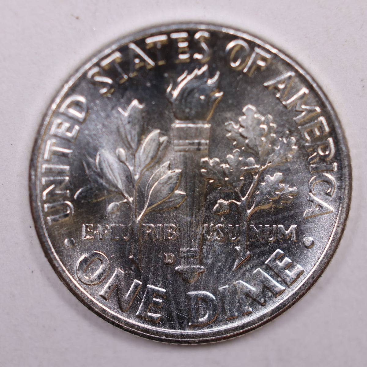 1962-D Roosevelt Silver Dime, Mint State Uncirculated Coin, Store #DE0397