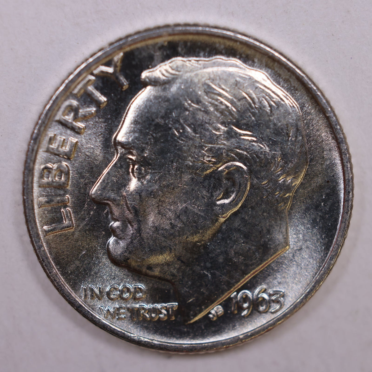 1963 Roosevelt Silver Dime, Mint State Uncirculated Coin, Store #DE0398
