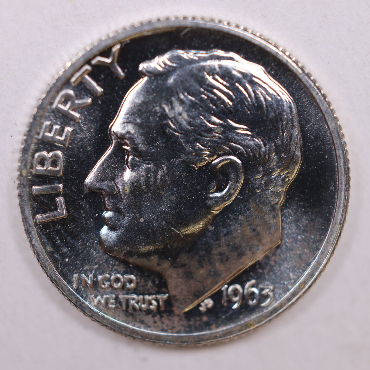 1963 Roosevelt Silver Dime, Mint State Proof Uncirculated Coin, Store #DE0399
