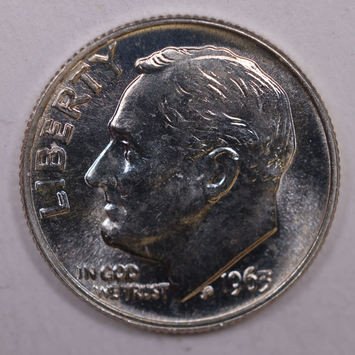 1963 Roosevelt Silver Dime, Mint State Uncirculated Coin, Store #DE0400