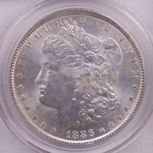 1886 Morgan Silver Dollar., 'Common'., PCGS MS-63., Store SALE #GDR0207.