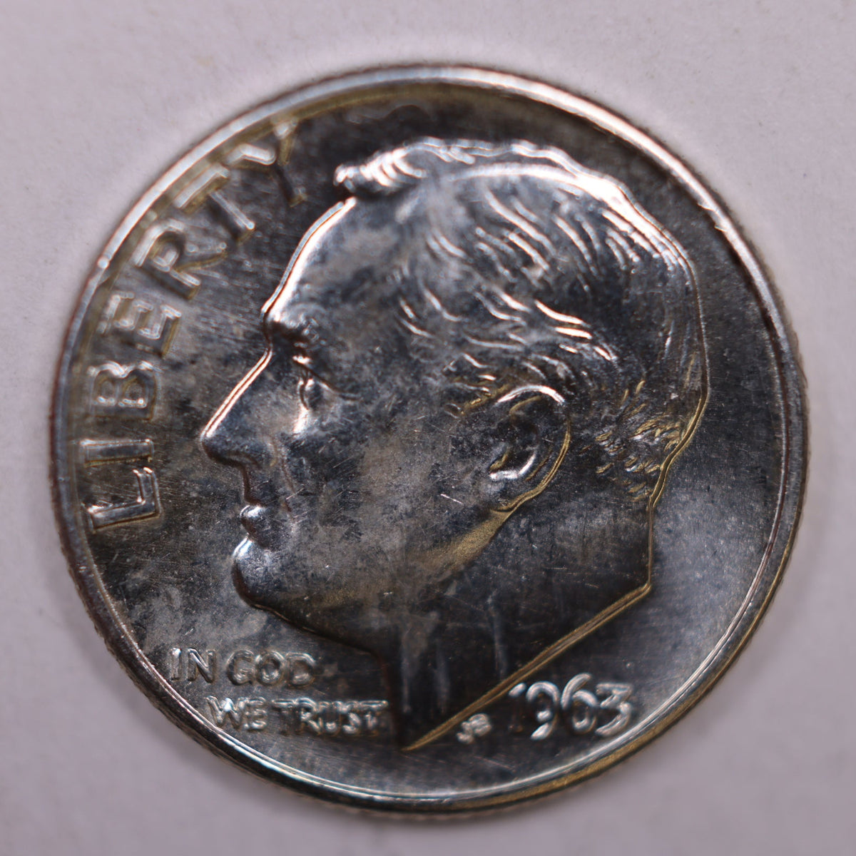 1963-D Roosevelt Silver Dime, Mint State Uncirculated Coin, Store #DE0402