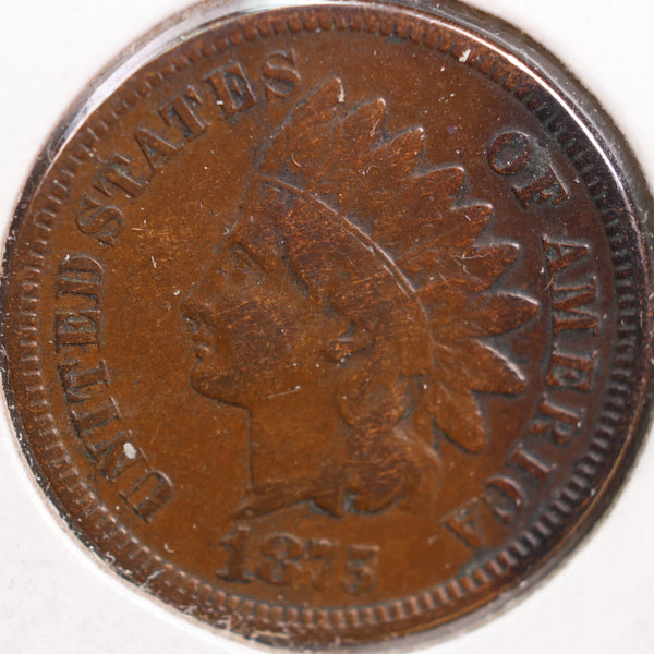 1875 Indian Head Cent, Fine Circulated Coin, Store #CT0792
