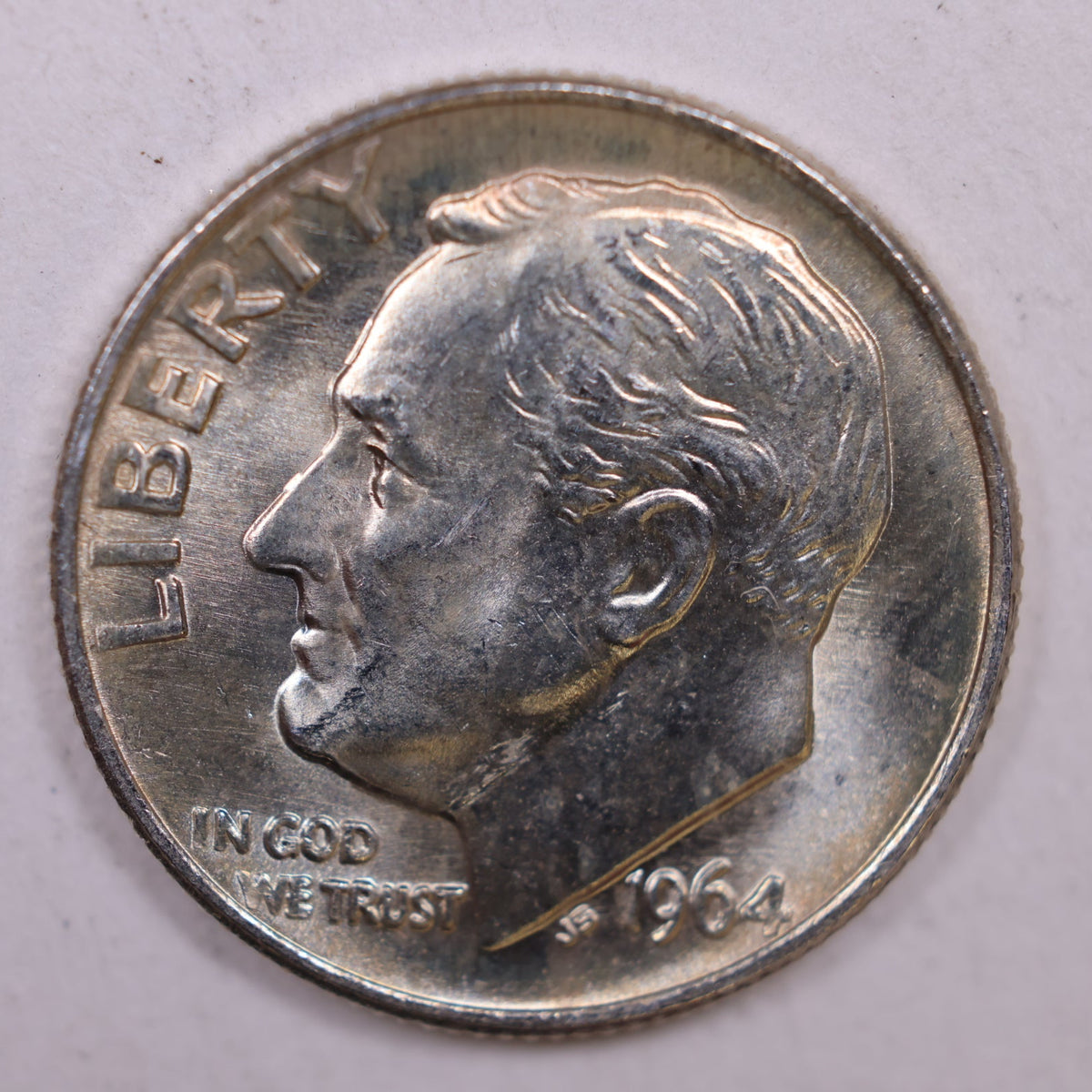 1964 Roosevelt Silver Dime, Mint State Uncirculated Coin, Store #DE0404