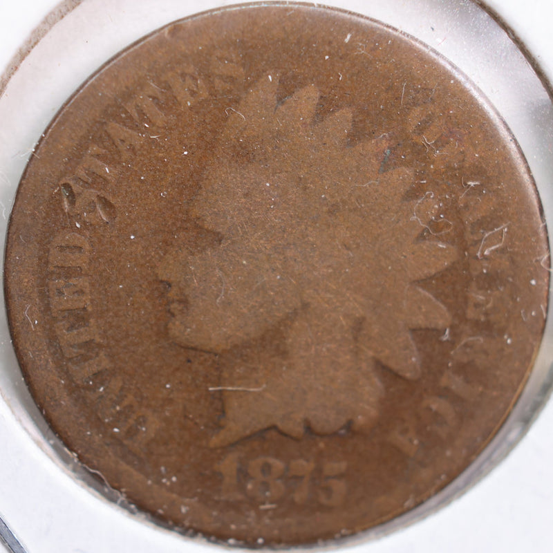 1875 Indian Head Cent, About Good Circulated Coin, Store