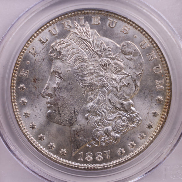 1887 Morgan Silver Dollar., 'Common'., PCGS MS-63., Store SALE #GDR0209.