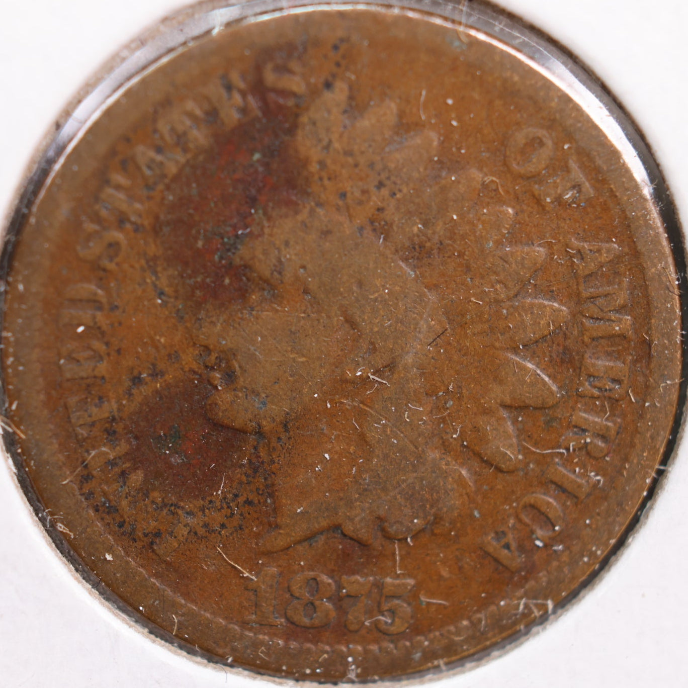 1875 Indian Head Cent, Good Circulated Coin, Store #CT0795