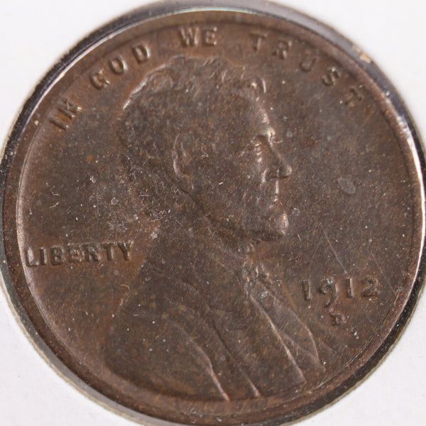 1912-D Lincoln Wheat Cent, About Uncirculated Coin, Store #CT0166