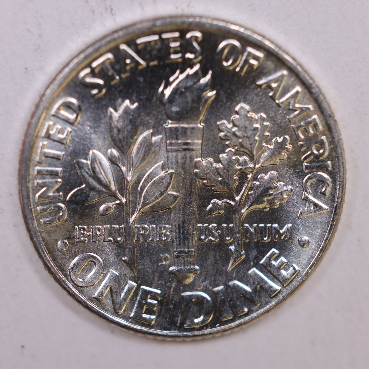 1964-D Roosevelt Silver Dime, Mint State Uncirculated Coin, Store #DE0406