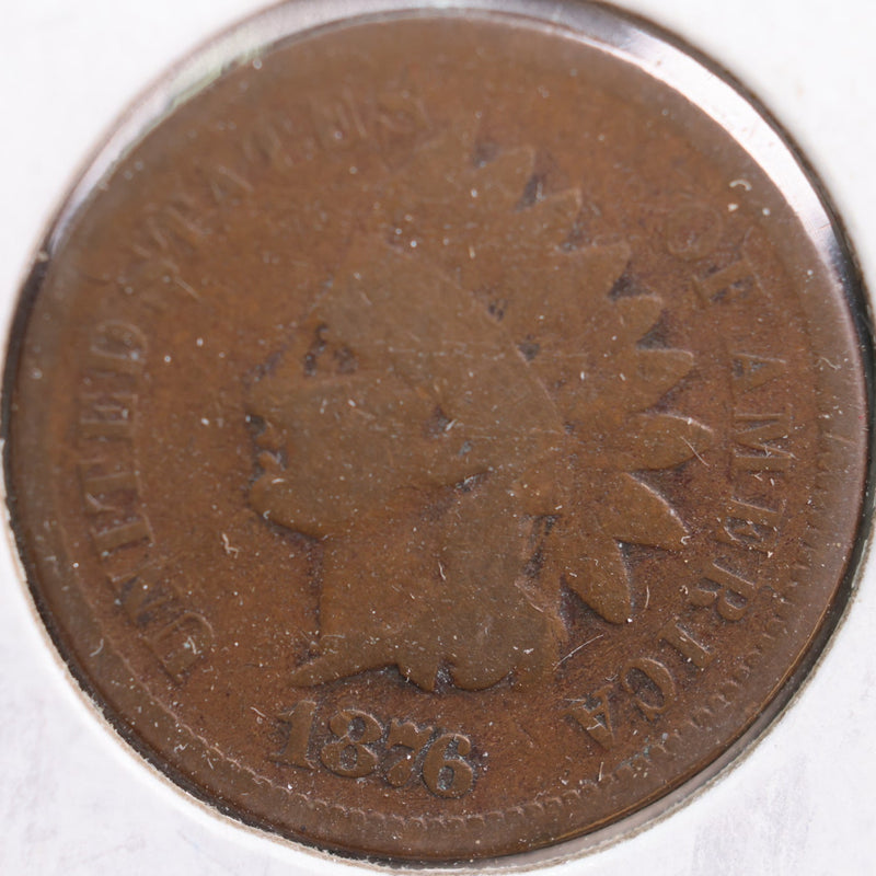1876 Indian Head Cent, Good Circulated Coin, Store