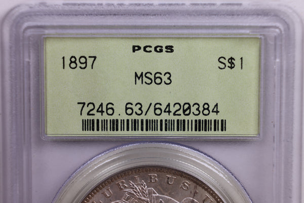 1897 Morgan Silver Dollar., PCGS MS-63., Store SALE #GDR0213.