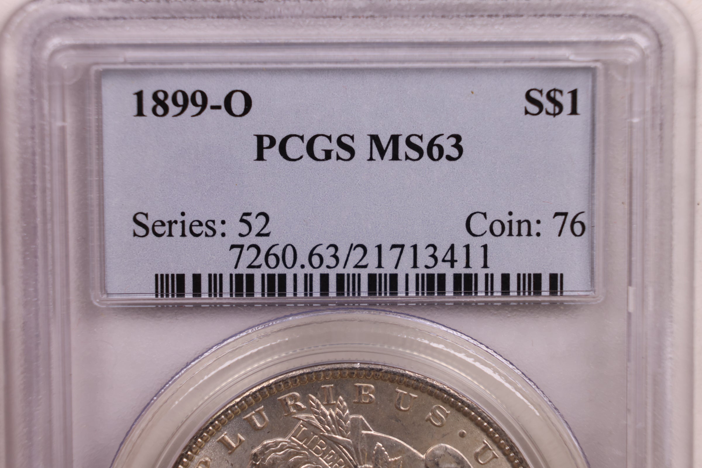 1899-O Morgan Silver Dollar., PCGS MS-63., Store SALE #GDR0214.