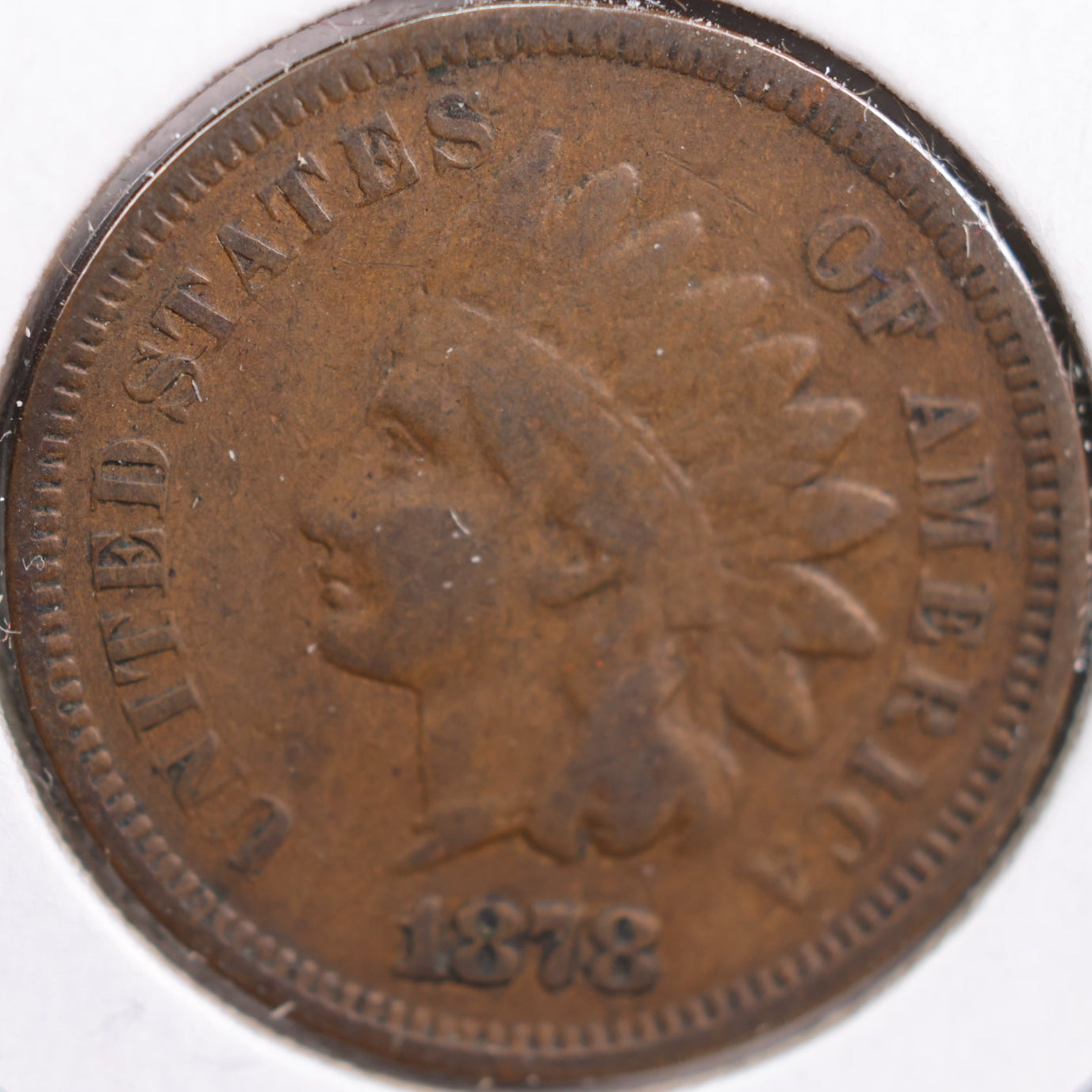 1878 Indian Head Cent, Very Good Circulated Coin, Store #CT0802
