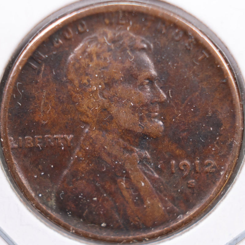 1912-S Lincoln Wheat Cent, Extra Fine Circulated Coin, Store