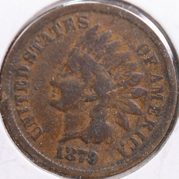 1879 Indian Head Cent, Very Good Circulated Coin, Store #CT0804