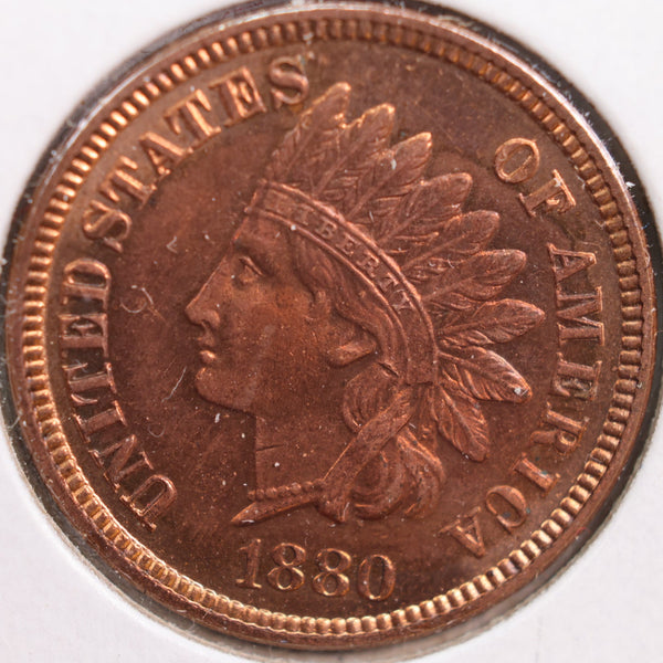 1880 Indian Head Cent, Proof Uncirculated Red Coin, Store #CT0810