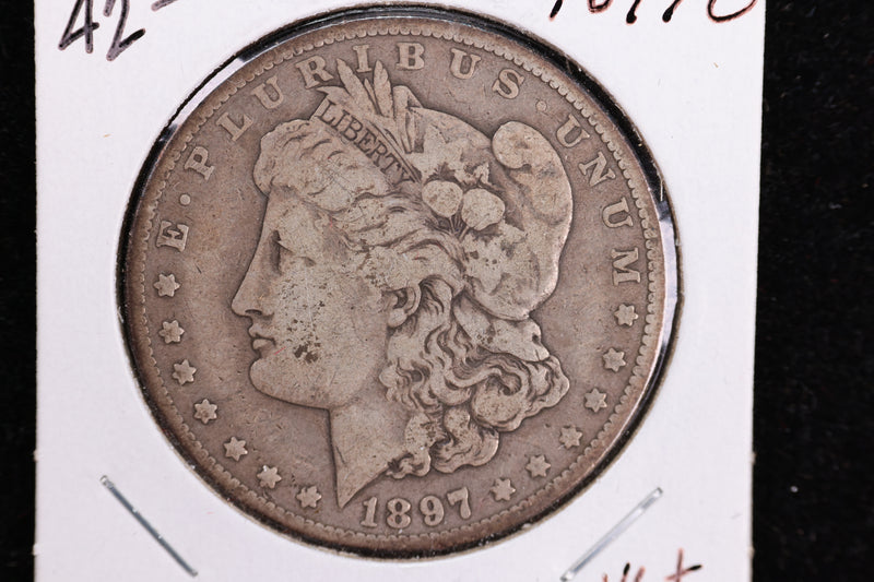 1897-O Morgan Silver Dollar, Nice VG+ Details Coin, Store