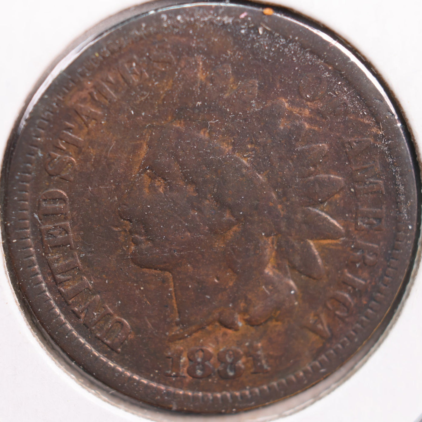1881 Indian Head Cent, Very Good Circulated Coin, Store #CT0813